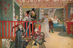 Carl Larsson A Day of celebration  Wandbild